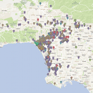 Represent.LA's Map of the Los Angeles startup community, including incubators, accelerators investors, startups, events, and coworking spaces.